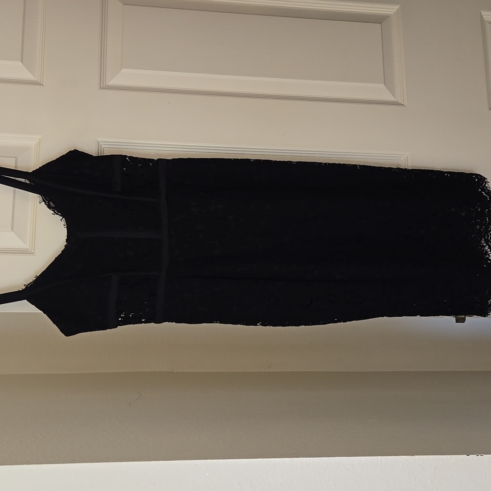 Express Black Lace Midi Dress